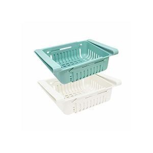 Organisateur Tiroir Coulissant Réfrigérateur Pegtopone - Transparent, Extensible 30-44cm, 1/4/8 Compartiments