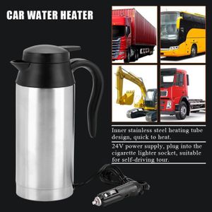 Bouilloire 1000ml 24v 250w voiture de voyage camion bouilloire chauffe-eau  bouteille thé café faire auto couper puissance bouilloire électrique