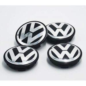 VW Wheel Caps 65 mm 4x-Noir /& Chrome-Transporteur de modèles
