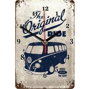 Horloge murale Vintage : VW Volkswagen T1 Bulli à la plage Horloge murale Vintage : VW Volkswagen T1 Bulli à la plage