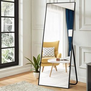 Rahmengalerie24 Grand miroir sur pied en bois avec pied 160 cm en 4 couleurs 