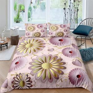 Sedefen Housse De Couette 140x200cm Rose Vert Blanc Fleurs Parure De Lit Ado 1 Personne Fleurie Floral Feuilles Housse Couette En Microfibre Avec Fermeture Éclair Et 1 Taie D'oreiller 65x65cm