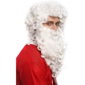Blanc Père Noël Perruque et barbe Coitek Santa Barbe et perruque Set one-size fit 