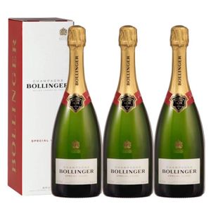 CHAMPAGNE Lot 3 Champagnes Bollinger Brut Special Cuvée 75cl avec étuis