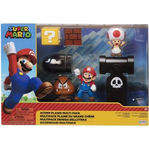 FIGURINE - PERSONNAGE Coffret Super Mario 4 Figurines mario Toad Bullet Bill Goomba 1 Accessoire Figurine Collection Plaine grand Chene Enfant