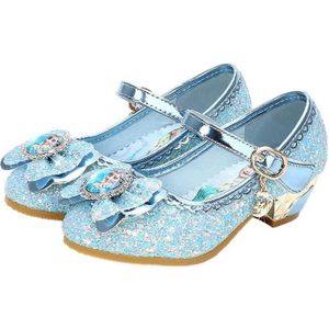 BALLERINE Fille Talons Hauts Chaussures de Princesse Reine des Neiges Elsa Anna Paillettes Déguisement Halloween Noël Carnaval Cosplay