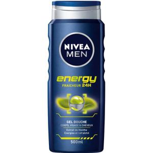 GEL - CRÈME DOUCHE Pack de 3 - NIVEA MEN - Gel douche 3en1 Energy 500