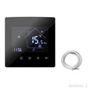 THERMOSTAT D'AMBIANCE Thermostat Intelligent - SHIWAKI - écran LCD - Blanc - Programmable - Objet connecté