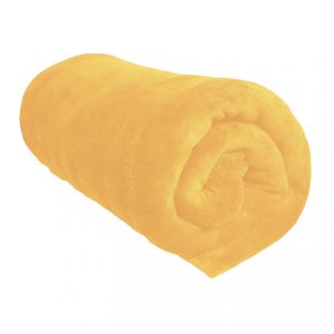 COUVERTURE - PLAID Plaid MICROFIBRE polaire 140x200 cm jaune, par Sol