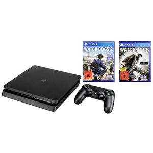 CONSOLE PS4 Sony Playstation 4 Slim 1TB WatchDogs 1amp;2 USK 1