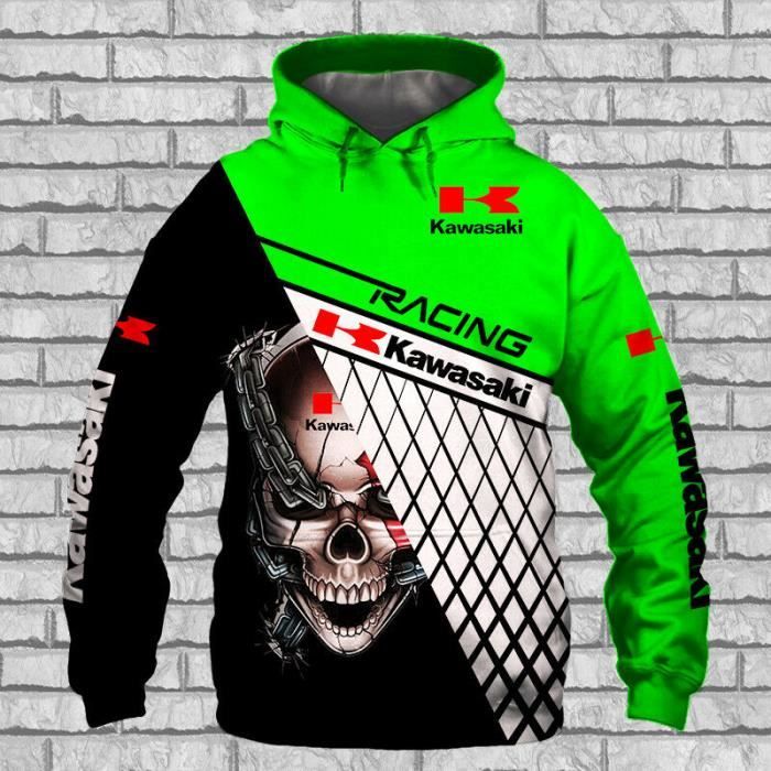 Pantalon Kawasaki Sweat-shirt Zippé Kawasaki MXGP Homme - Noir Taille M - Style Motocross Racing Kawasaki Vetement Homme