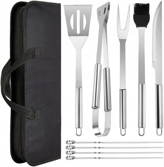 Coffret BBQ 28 Pièces - Ustensiles Gril Complet - Cuisine Jardin été