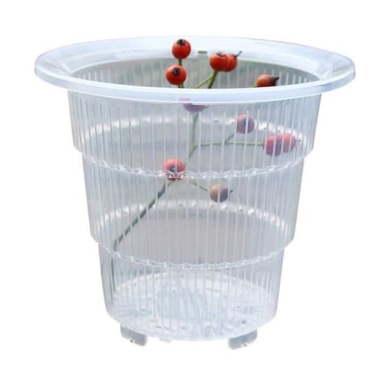 Pots d'orchidées 5pcs Pots de Fleurs Transparentes avec Trous de Drainage Plastique jardinière d Pots d'orchidées 5pcs Pots de Fleurs Transparentes avec Trous de Drainage Plastique jardinière d