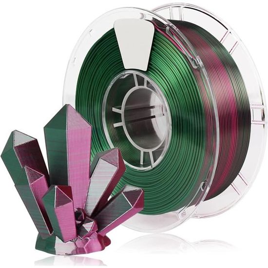 Soie Dégradé PLA filaments Paquet bi-Couleur Coextrusion 3D Imprimante ...