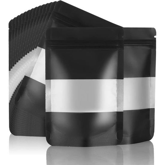 Xmart Lot De 150 Sachets Mylar Zip Refermable - 3 Tailles (6x10cm, 8x13cm, 10.5x15cm) - Étanche, Anti-Odeur