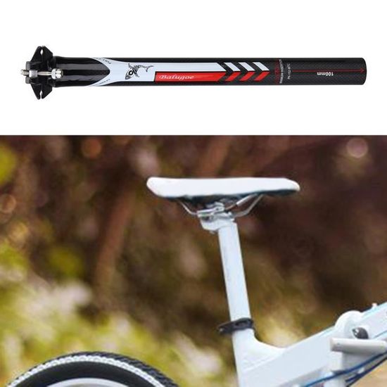 Tige De Selle Vélo Carbone 27,2 Mm - Longueur 350 Ou 400 Mm - Déport Arrière Pour Plus De Confort - Pince Réglable - 7