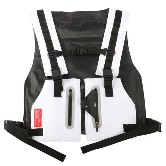 Sac banane Gilet tactique pour hommes Streetwear Hip Hop Style de rue sac de poitrine pour telephone mode hommes Type White Cdiscount Bagagerie Maroquinerie