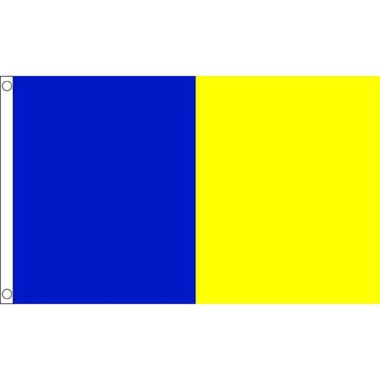 Drapeau Bleu Clair Et Jaune Communauté MCMS