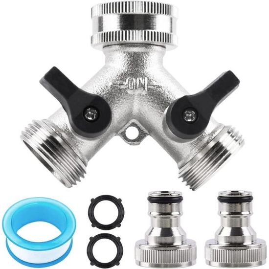 Connecteur De Valve Distributeur D'Eau 3 Voies - Répartiteur Débit Réglable Pour Fontaine, Cascade, Étang