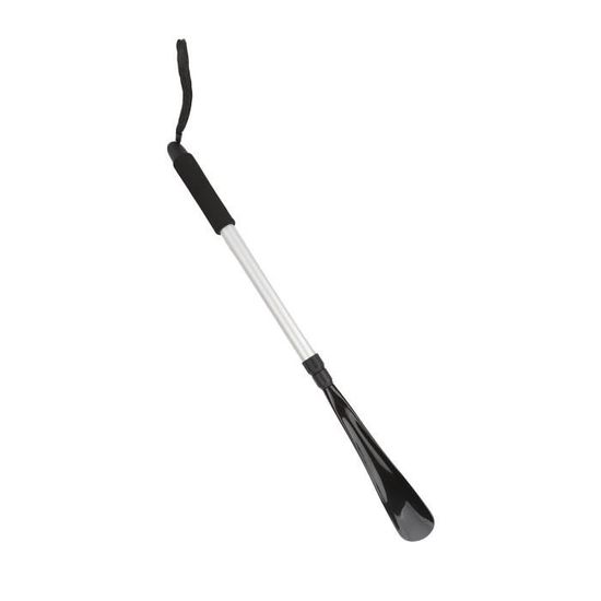 Chausse-Pied Télescopique 41-97 Cm - Manche Métal Rétractable Avec Cuillère Plastique Pour Chaussures Et Bottes