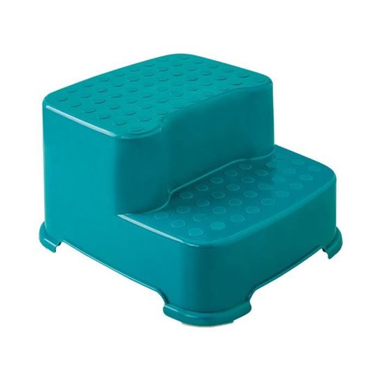 Marchepied 2 Marches Kings Furniture Avec Rangement Pour Enfant, Couleur Glacier