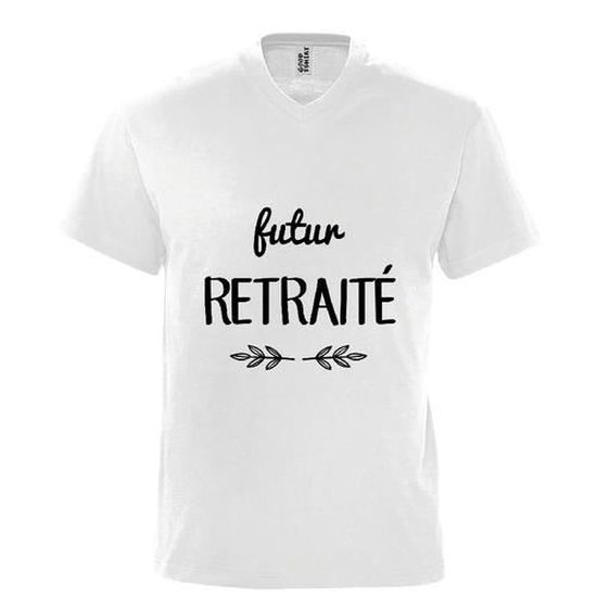 T-Shirt premium - Homme - blanc - FUTUR RETRAITE Blanc - Cdiscount Prêt ...