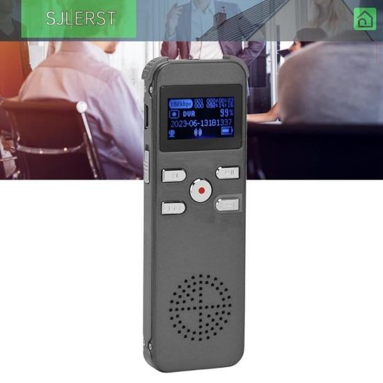 Duokon Enregistreur Vocal Réduction Bruit Hifi Stéréo Lecteur MP3 Enregistreur Vocal Numérique