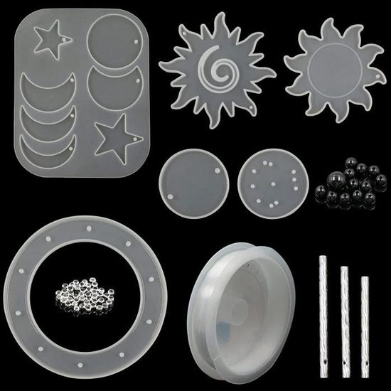 gaoqiao Moule en résine pour Carillon éolien Circulaire | Kit de 88 moules en résine pour