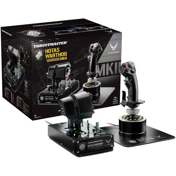 HOTAS de simulation de vol - PC - THRUSTMASTER - HOTAS WARTHOG MKII - USB-C - Noir - Compatible DCS et Microsoft Flight Simulator