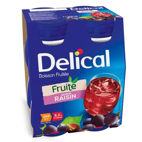 Delical Boisson Fruitée Raisin 4 x 200ml