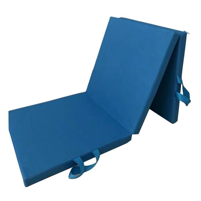Tapis de sol d'exercice pliable Dance Yoga Gymnastics Training Mat pour Home Judo Pilates Gym 180x60x5cm (Blue)