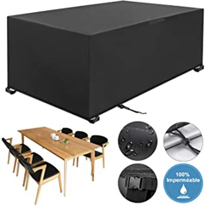 Housse Salon de Jardin 420D Oxford Housse de Protection Salon de Jardin Housse Table Jardin Bâche Salon de Jardin Imperméable Résist