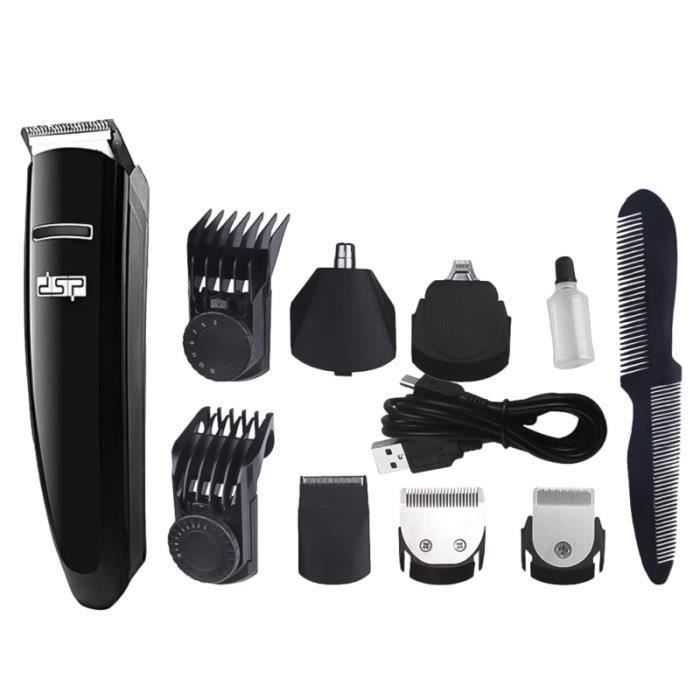1 ensemble tondeuse à cheveux pratique Durable électrique USB à à barbe rasoir pour Salon à domicile BROSSE MANUELLE - PEIGNE