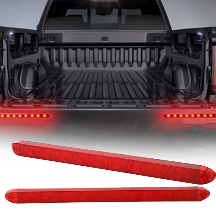 Fafeicy 3ème feu stop élevé Troisième lampe de feu de freinage arrière avec 9 LED pour remorque bus camion