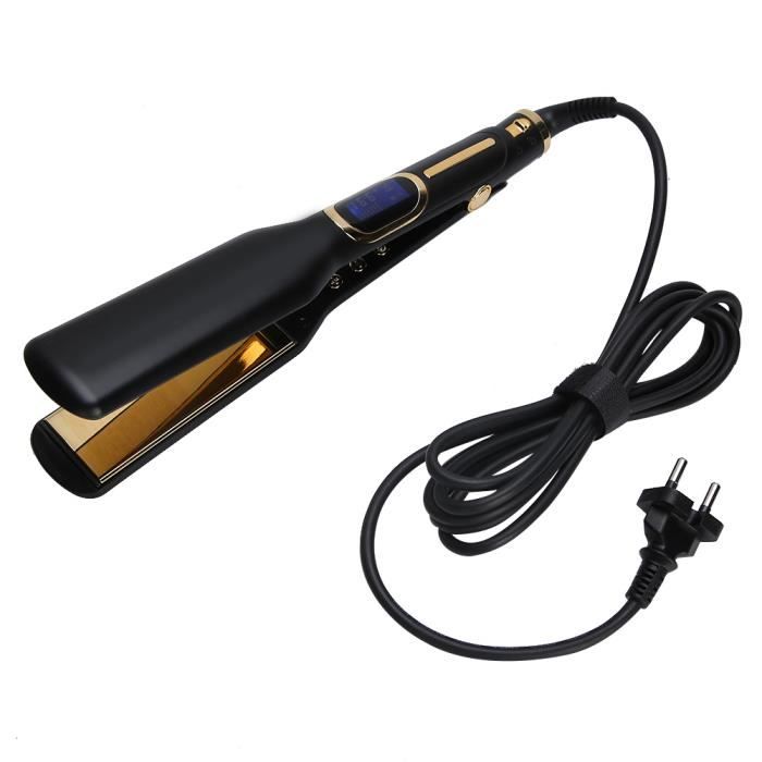 Ashata Fer à lisser Fer à Lisser Bigoudi Lisseur Professionnel de Cheveux pour Salon EU Plug 100‑240V(M )