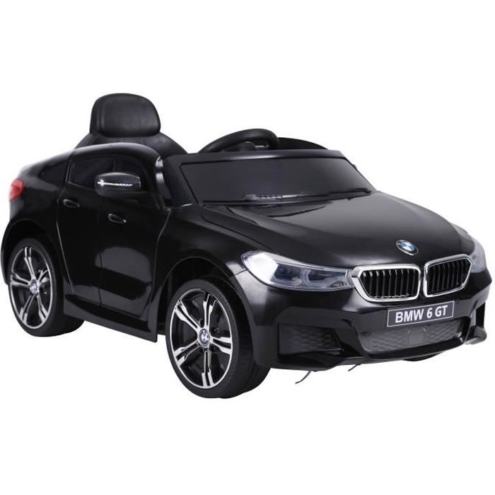 BMW X6 GT Voiture Electrique pour Enfant (2 x 25W) Noir, 106 x 64 x 51 cm - Marche avant et arrière, Phares fonctionnels, Musique, K