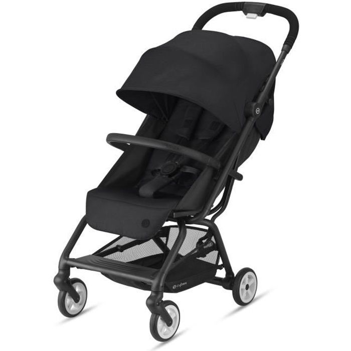 CYBEX Poussette compacte Eezy S 2 - Dès la naissance - Dossier inclinable - 4 Roues avec suspensions - Deep Black