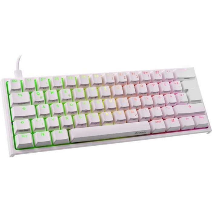 ducky ducky one 2 mini gaming tastatur, mx-speed silver, rgb-led, weiß
