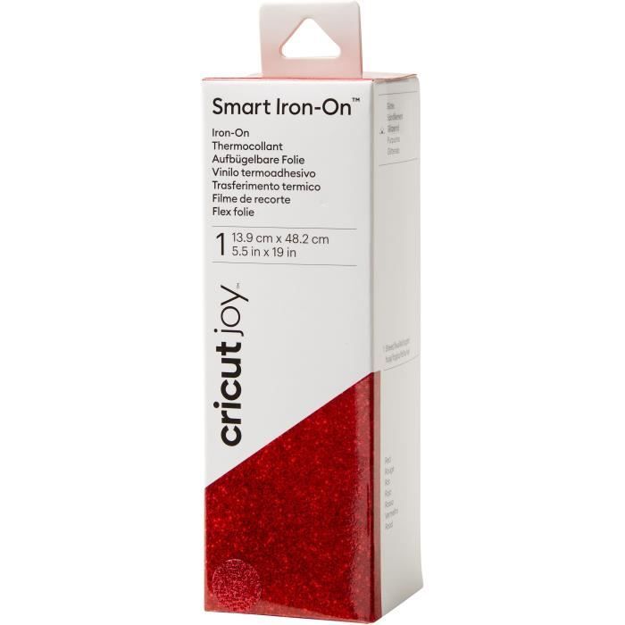 Cricut - Rouleau de thermocollant Pailleté rouge - 13,9 x 48 cm