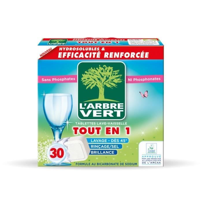 Tablette lave-vaisselle ecolabel 30 doses L'ARBRE VERT