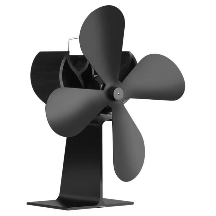 Ventilateur de poêle à bois à 4 pales à fonctionnement silencieux autonome ventilateur de cheminée CUISINIERE - PIANO DE CUISINE