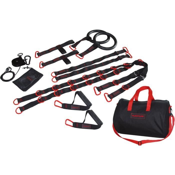 TUNTURI Kit accessoires et sangles crossfit trainer matériel musculation noir