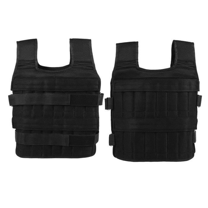 Gilet lesté boucles réglables exercice gilet lesté capacité 15 kg absorber les chocs pour la musculation perdre du poids