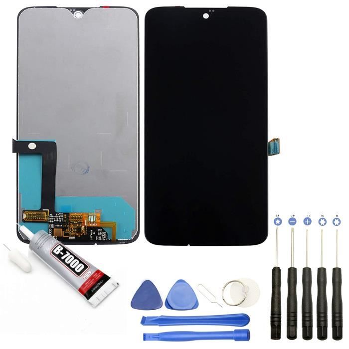 Vitre tactile + ecran LCD compatible avec Motorola Moto G7 XT1962 taille 6.2\