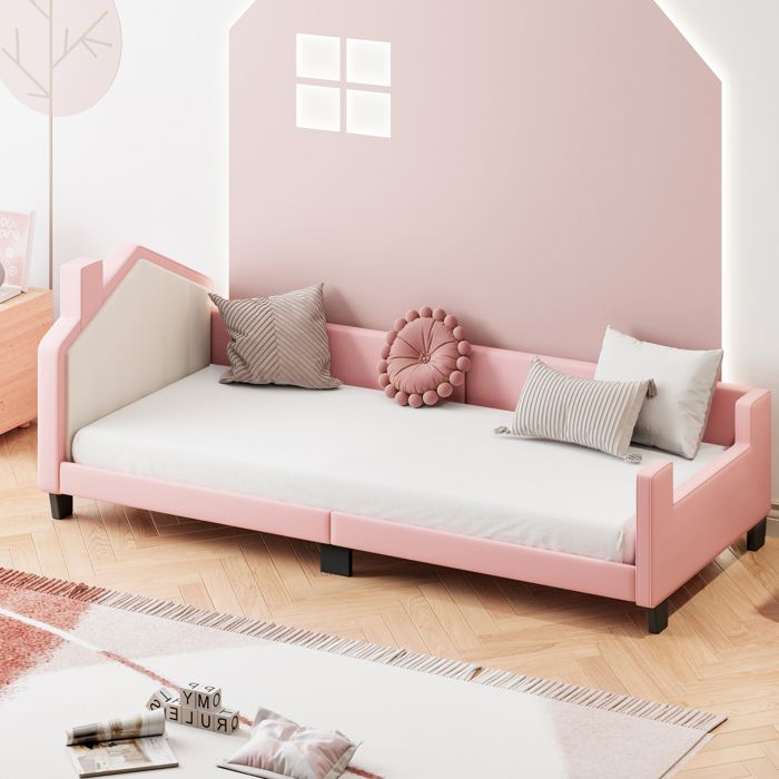 Lit Rembourré Yocreat • Simple 90x200 Cm • Avec Tête De Lit • Hauteur 30 Cm • Blanc • Jusqu'à 360 Kg