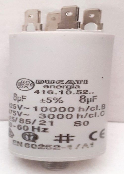 Condensateur ducati energia 12uf 450 volts cosse faston double et vis - Bricolage