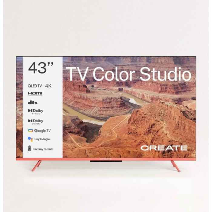 Téléviseur QLED 4K Create Color Studio Écran antireflet Dolby Atmos Commande vocale