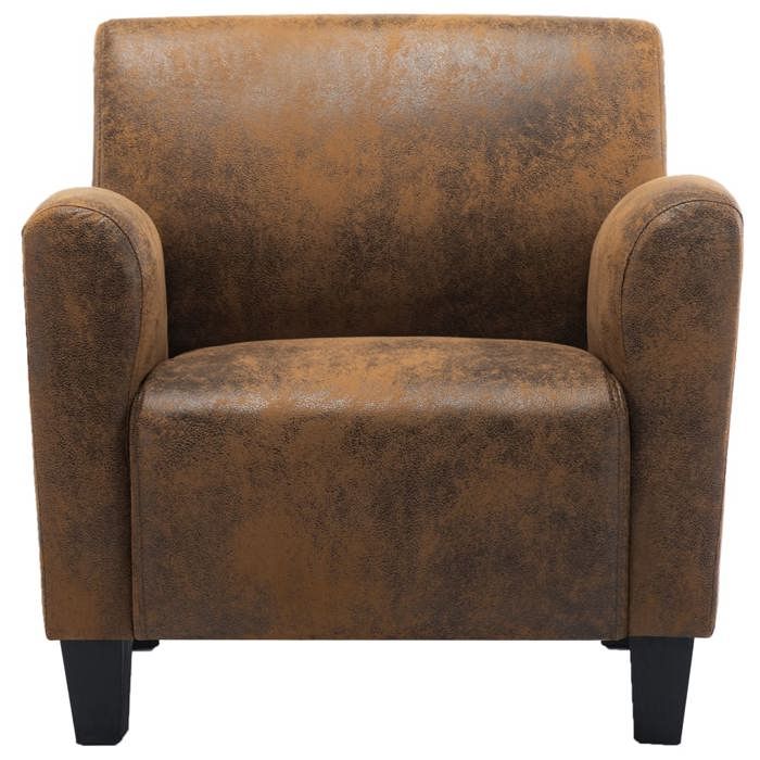 Fauteuil de relaxation - CLOUD - Chaise Salon - marron similicuir daim f27