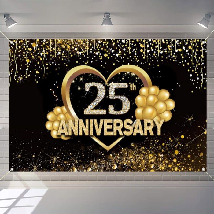 SIABERTERL Décoration en céramique pour 25e anniversaire de mariage
