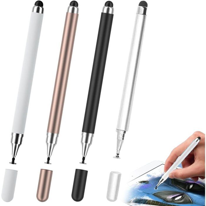 Stylet Tablette 4 Pièces, Stylet 2 En 1 Pour Ipad Samsung Tablette ...